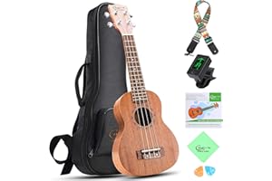 Hricane Ukelele Ukeleles Tenor 26 Pulgadas Instrumento de Caoba, Ukulele Profesional para Principiantes