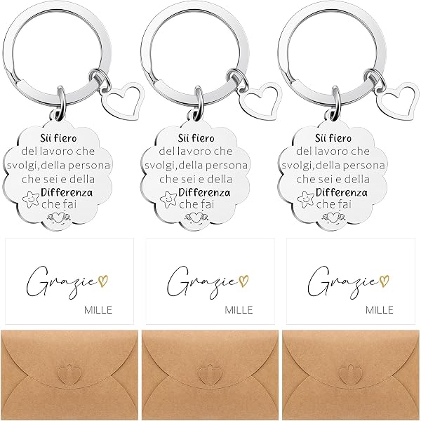 5 Portachiavi Personalizzati Con Margherita E Incisione – Acciaio Titanio - 3