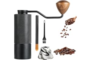 ​ISHEWUDU Manual Coffee Grinder, Coffee Grinder Manual with Stainless Steel Conical Burr, Hand Coffee Grinder Portable and Small Coffee Bean Grinder for Espresso to French Press