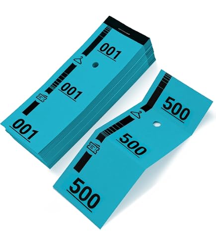 1000 Tickets Vestiaire Jaunes Numérotés 1 à 1000 - Papier 160g, 3 Parties Détachables, Idéal Pressing, Gala, Tombola, Réception