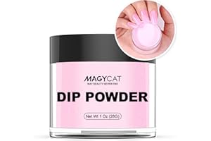 MAGYCAT Dip Powder Light Pink Color 1 Oz/28g Nail Dipping Powder French Nails Art Starter Manicure DIY Salon Home Gift for Women,No Need Nail Lamp Cured