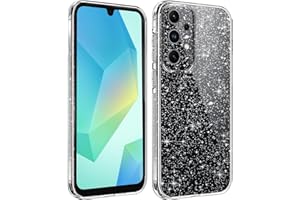 Anfire Glitzer Hülle für Samsung Galaxy A53 5G Transparent Slim Handyhülle,Bling Glitter Stoßfest Transparent Schutzhülle mit Kameraschutz,Glitzert Durchsichtige Case Cover für Frauen und Mädchen