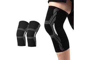 MILAIUN 2 Rodilleras Unisex, Rodillera para Deportes, Rodilleras Gym Correr, Rodilleras Menisco y ligamento para Baloncesto, Ciclismo, Fútbol, Gimnasio, Voleibol (Blanco-XL)