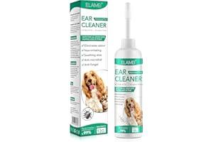 QLIGES ohrreiniger für Hunde, Ohrenreiniger für Hunde - Extra- Für Hunde und Katzen I Bei Ohrentzündungen, Juckreiz und Irritationen, Ohrenpflege, Ohrenhygiene, Gesunde Ohren 120ml