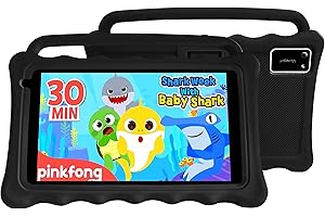 BYYBUO Tablet for Kids, Android 12.0 Tablets Kids 7 inch Tablet with 1920 * 1200 IPS Display, 2GB RAM + 32 ROM Quad-core Portable Entertainment Tablet for Toddlers (Black)