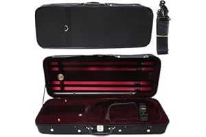 YoungMonic 4/4 Full Size Viola Case Lightweight Nylon Oblong Viola Box Portable Viola Case for 15-16inch Viola Durable Light Carry Strong Viola Bag (Red Inside)