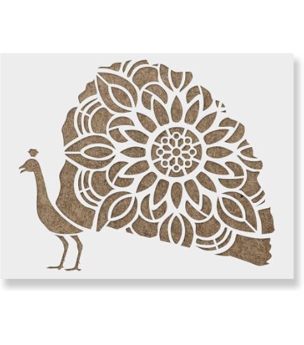 MustHaves Wooden Rangoli Stencils Set For Diwali - 4 Pack (6x6 Inch) Floor Decoration Templates
