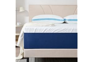 Hiimgo Double Mattress Memory Foam - Orthopaedic Medium Firm Support, Breathable Carved Knitted Cover for Back Pain & Pressure Relief (190x135x20cm)