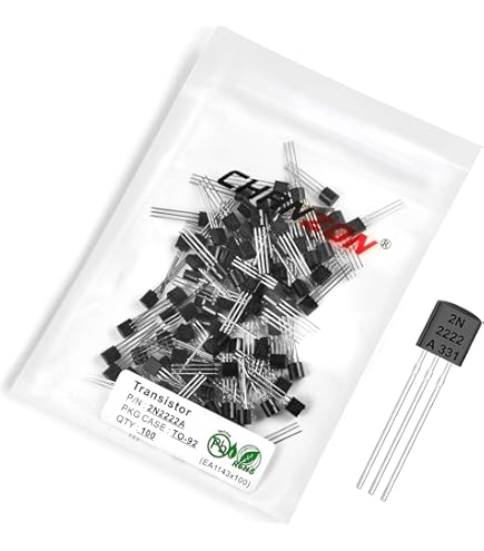 Kit 10 Transistor NPN 2N2222A - 40V, 600mA, In Bustina Antistatica