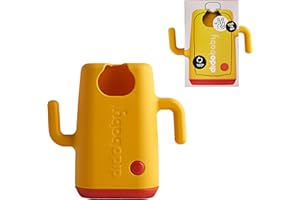 DIDOBABY - Didopoucher - Sacchetto per la pappa e porta succo DUE IN UNO - Maniglie ergonomiche - Coperchio a prova di bambino sicuro e pulito - Colore giallo