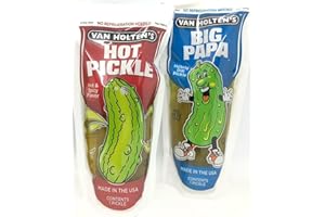 SWISS+ Van Holten's American Pickles (2 Pack) JUMBO HOT & BIG PAPA - Variety Pickle-In-A-Pouch Gift Hamper - Crunchy, Sour & Flavorful Pickles - Authentic American Snack - Hearty Dill Pickle, Hot & Spicy