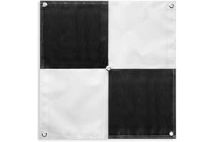 Sky High Bull's-Eye (24"x24") Drone Ground Control Point GCP - UAV Aerial Target for Mapping & Surveying (6 Pack) | Center Eyelets (Black/White Markers) | Pix4D & DroneDeploy Compatible