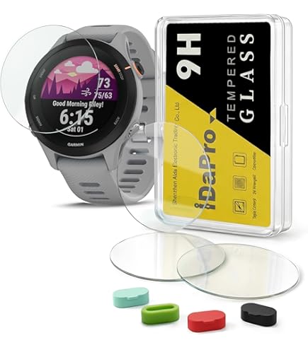 Protections écran Verre Trempé Pour Garmin Forerunner 255s/255s Music 41mm [4x] + Bouchons Anti-poussière