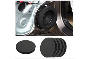 BAQI 4pcs Universal 6.5inch Foam Ring Insulation Ring Soundproof Cotton Pad Car Door Speaker Bass Enhancer System Kit