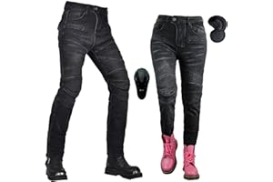 oFzimTo Motorradhose Herren/Damen, Motorrad Jeans mit Protektoren, Stretch Motorradbekleidung