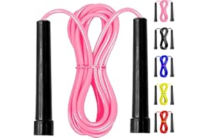 LUMAZU Skipping Rope for kids adults non-Slip handles home and gym tangle free Adjustable jumping rope for Fat burning |Speed Training Fitness|workout|CrossFit|Boxing|MMA Warm-up Speed rope