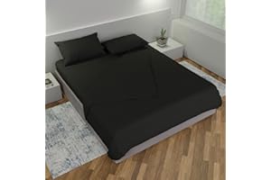 Leonardo Home - completo matrimoniale da Letto in cotone - compreso nel completo 1 lenzuolo - 2 federe per cuscini standard - 1 sotto con angoli