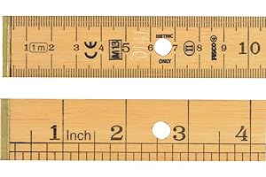 Fisco BR1MEGS Metric/English Bench Rule 1m / 3ft - Government Stamped