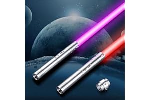 MOZKETO19 Lightsaber Star Wars, Dueling Metal Hilt 15 Colors Changeable Light Saber, USB Rechargeable Lightsabers with Metal Handle, Kids and Adults Cosplay Party Gifts. Lightsaber (60cm x 2 PC Silver)