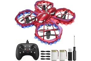 KERCAMKEL Spider Mini Drohne für Kinder – Toss to Go RC-Quadcopter mit Lichtern, 3D-Flips, 2 Batterien, Headless-Modus, 3-Gang-Modus, Hindernisvermeidung, Spielzeuggeschenke für Jungen und Mädchen