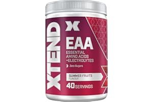 ‎SCIVATION XTEND EAAs 40 servings for Hydration and Fitness Performance | Hydrate, Repair, Recover | 9 Essential Amino Acids + Added Electrolytes | Summer Fruits