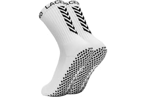 LACE|PRO Grip Socks for Football – Anti-Slip Silicone Traction Socks for Soccer, Running, Yoga, Pilates & Training – Unisex Performance Grip Socks