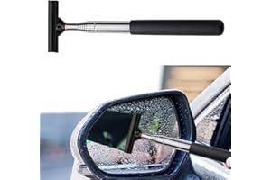 MIGIFTDY Ściągacz lusterka samochodowego, wysuwany, teleskopowy ściągacz do lusterka, przenośne narzędzie do czyszczenia, profesjonalne narzędzie do czyszczenia luster, wody deszczowej, mgły, luster, drzwi