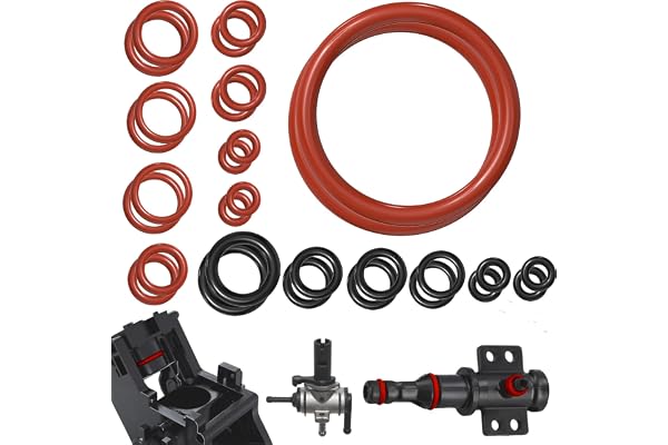 O-ring-packningar lämpliga för Saeco-kaffemaskiner, Philips, 30-delat silikonset, ångventil och utloppsventil, lämplig för Saeco, Philips, Spidem och Gaggia