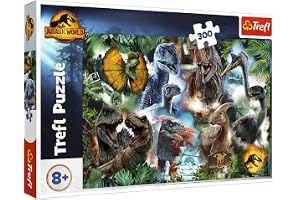 Trefl - Jurassic World Dominion, Favoritdinosaurier - Pussel 300 Bitar - Pussel Med Dinosaurier, Jurassic Park, Kreativ Under