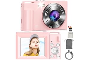 MaxMango Macchina Fotografica Digitale 48MP FHD 1080P Fotografica Anti-Shake Fotocamera Vlogging con Zoom Digitale 16X Ricaricabile, 2,4" Fotocamera Compatta per Bambini Adolescenti Principianti