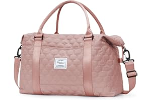 SEAFEW Borsone da Viaggio,Sportiva Tote Gym,Borsa da Viaggio Grande Donna,Borsa Sportiva a Tracolla per Palestra con Tasca Bagnata,Bagaglio a Mano 55x40x20 per Ryanair,A2-Rosa
