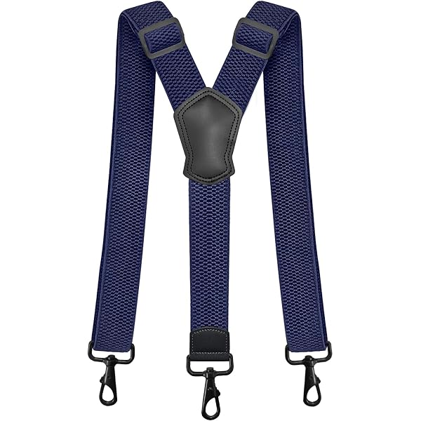 Bretelles élastiques Robustes 5,1 Cm Avec Clips - Noir/blanc, Taille L, Pour Pantalons De Travail, Jeans, Tenues Décontractées - 10