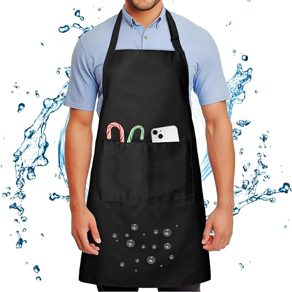 Duduho Schürze Mit 2 Taschen – Wasserdichtes Oxford, 84 X 70 Cm, Verstellbar, Für Küche & Garten