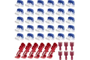 KUWUNG 36 Piezas Conector de Cable para Robot Cortacésped, 30 PCS Conector de Cable Terminales Rellenas de Gel + 6 Terminales de Conexión para Automower Cables Jardines