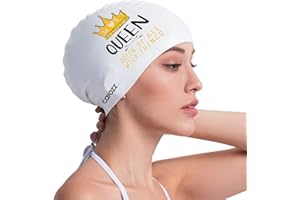 ‎COPOZZ COPOZZ Erwachsene Badekappe, Unisex Wasserdicht Schwimmkappe für Herren Damen, Lange Haare Silikon Swimming Cap Bademütze für Männer Frauen