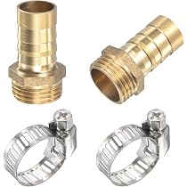 Sourcing Map – Raccordo A Gomito In Ottone 16 Mm X G1/2 – Filettato Maschio Con Morsetto In Acciaio Inox 304 – Per Aria, Acqua, Carburante E Gas