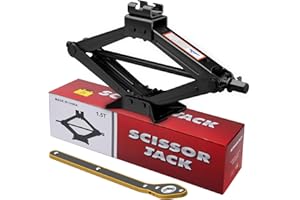 IMAYCC Cric à Ciseaux 1.5T Épaissi de Haute Qualité avec Poignée à Cliquet - Portatif pour Voitures, Camions, Berlines, Fourgonnettes, MPVs