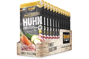 BELCANDO Sachets fraîcheurs [12x125g Poulet avec Riz, Carottes & courgettes] | Nourriture Humide pour Chiens | Nourriture Humide complète en Sachet Individuel