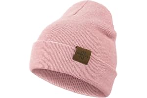 Wmcaps Beanie for Kids, Stretchy Childrens Thermal Insulated Wolly Hat with Turn Up for Boys and Girls, Double Layer for Winter Autumn