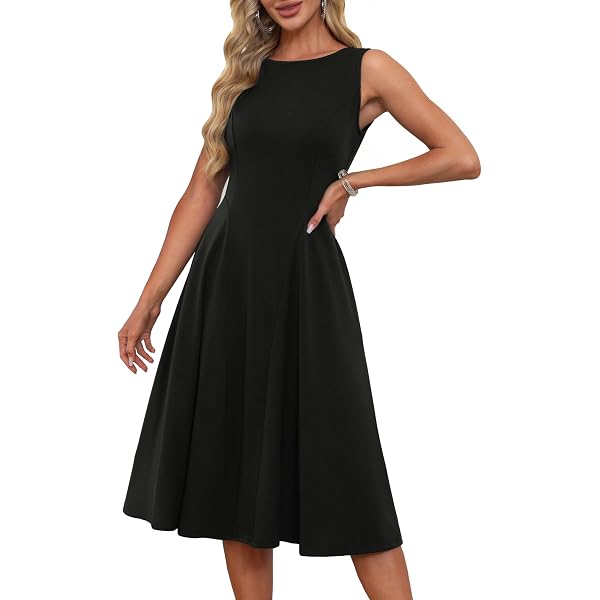 NHNKB Abito vintage da donna elegante in lino, abito lungo da donna