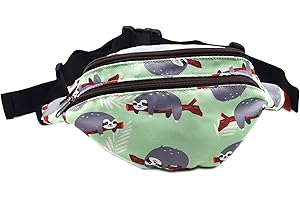 LPARKIN Sloth Gifts Bag Pack Hip Waist Bag Canvas Bum Belt Hip Pouch Bags