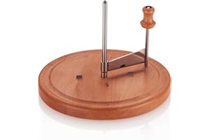 kela Rallador de queso redondo 16 x Ø 22 cm, cortador de queso, rallador de chocolate, LUXUS, madera de haya