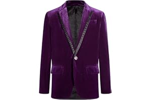 CHICTRY Boys Blazer Kid Suit Jacket Casual Formal Coat 2-Button Outerwear for Wedding Birthday Party