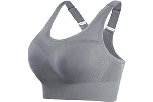 Litherday Sujetador Deportivo Mujer Alto Impacto sin Aros con Almohadillas Extraíbles Bra Deportivo Push Up para Yoga Running Fitness y Entrenamiento Tallas S-XXL