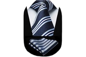 HISDERN Cravatta Uomo Elegante A Pois Fazzoletto Matrimonio Classico Formale Cravatte E Fazzoletti Da Taschino Set Per Festa Lavoro Affari