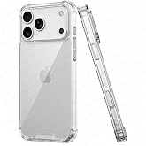 Ehr. iPhone 17 Pro Max ile Uyumlu Darbe &Ouml;nleyici Sararmaya Dayanıklı Airbag Korumalı Ultra Slim TPU Şeffaf Silikon Kılıf