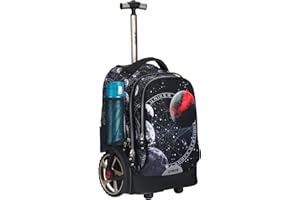 UNIKER Rollen-Laptoptasche für 14-Zoll-Laptops, Rucksack mit Rollen Schultrolley, Rollen-Büchertasche für Jugendliche, Rollen-Reisetaschen, Koffer und Aktentasche mit Rollen