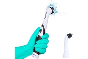 CleanRite® Brosse Électrique Nettoyage | Brosse Rotative 2 Têtes | 10,000 Rotations/Min | Multifonction pour Salle de Bain, Maison, Cuisine, Jantes de Voiture | Brosse Électrique