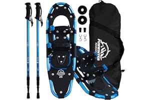 ‎TUXEDO SAILOR Tuxedo Sailor Leichte Schneeschuhe für Damen, Herren, Jugendliche, Kinder Aluminium mit Trekkingstöcken und Tragetasche