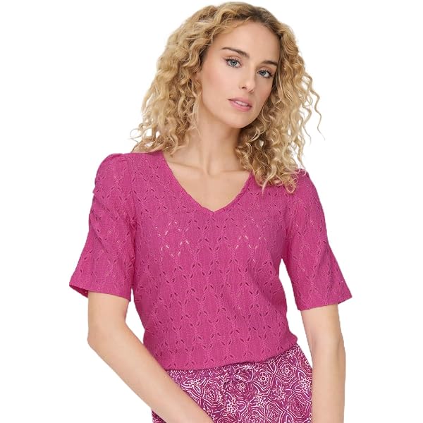 ONLY Damen Onllaila Button Top – Lässiges Shirt Mit Knopfleiste